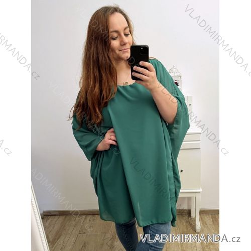 Tunika oversize krátky rukáv dámska nadrozmer (XL/2XL/3XL/4XL ONE SIZE) TALIANSKA MÓDA IMBM23FATI