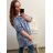 Tunika košeľová dlhý rukáv dámska nadrozmer (3XL/4XL ONE SIZE) TALIANSKA MÓDA IM423106