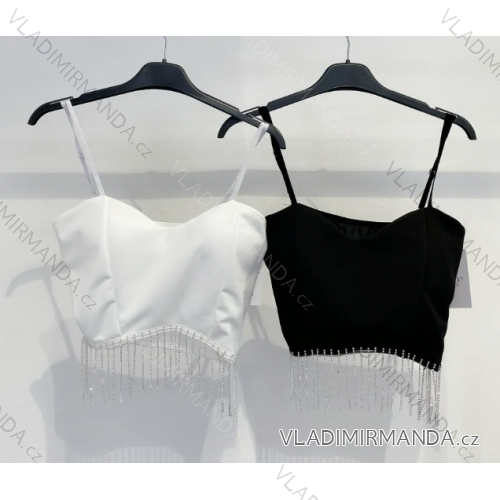 Top croptop na ramienka dámsky (S/M ONE SIZE) TALIANSKA MÓDA IMPMD235865d