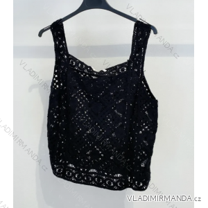 Top croptop čipkový na ramienka dámsky (S/M ONE SIZE) TALIANSKA MÓDA IMPMD237211