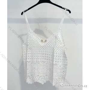 Top croptop čipkový na ramienka dámsky (S/M ONE SIZE) TALIANSKA MÓDA IMPMD237214