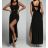 Šaty dlhé letné elegantné bez rukávov dámske (S/M ONE SIZE) TALIANSKA MÓDA IMWE231510