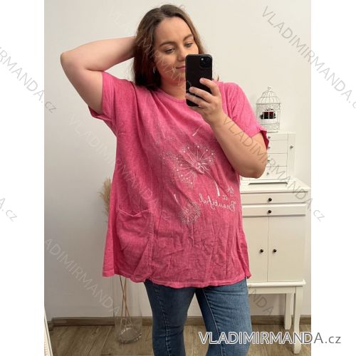 Tunika krátky rukáv dámska nadrozmer (2XL /3XL/4XLONE SIZE) TALIANSKA MóDA IM423MATIA