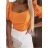 Tričko elegantný krátky rukáv dámske (S/M ONE SIZE) TALIANSKA MÓDA IMWB23089