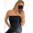 Croptop bez rukávu dámský (S/M ONE SIZE) ITALSKÁ MÓDA IMPHD232356/DU S/M čierna