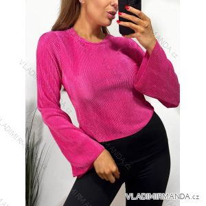 Tričko elegantný dlhý rukáv dámske (S/M ONE SIZE) TALIANSKA MÓDA IMPGM234489