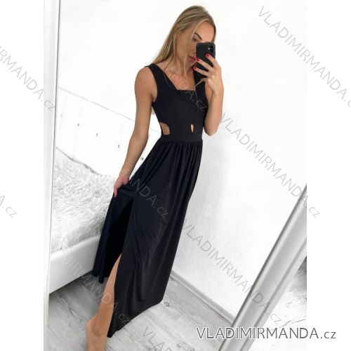 Šaty dlhé letné elegantné bez rukávov dámske (S/M ONE SIZE) TALIANSKA MÓDA IMWE231510
