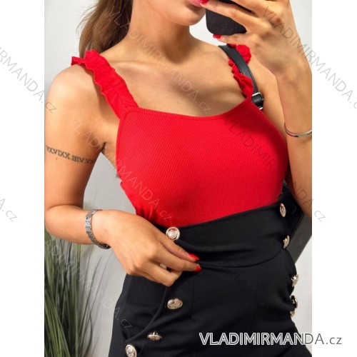 Tielko body dámske na ramienka dámske (S/M ONE SIZE) TALIANSKA MóDA IMM23M13092/DU S/M červená