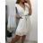 Šaty elegantné šifónové s opaskom dlhý rukáv dámske (S/M ONE SIZE) TALIANSKA MÓDA IMPGM236303