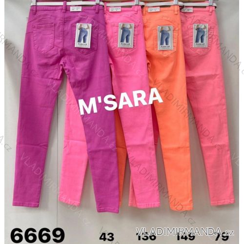 Rifle jeans dlhé push-up s opaskom dámske (XS-XL) M.SARA MSR236669B