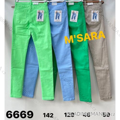 Rifle jeans dlhé push-up s opaskom dámske (XS-XL) M.SARA MSR236669C