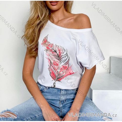 Tričko letné oversize krátky rukáv dámske (S/M ONE SIZE) TALIANSKA MÓDA IMC23277