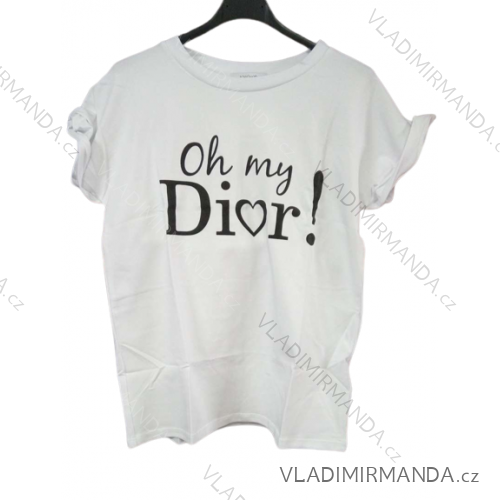 Tričko krátky rukáv dámske (uni s / m) Poľská MÓDA PMK20011/D <p>biely</p>