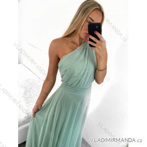 Šaty dlhé elegantné spoločenské bez rukávov dámske (S/M ONE SIZE) TALIANSKA MÓDA IMPSH223623/DUR