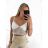 Top croptop na ramienka dámsky (S/M ONE SIZE) TALIANSKA MÓDA IMPGM232348/DU S/M biela