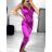 Šaty spoločenské dlhé elegantné na ramienka satén dámske (S/M ONE SIZE) TALIANSKA MÓDA IMPSH236357A/DU -   zelená smaragdová -   S/M/L