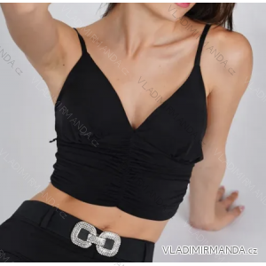 Top croptop na ramienka dámsky (S/M ONE SIZE) TALIANSKA MÓDA IMPBB23C27038