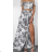 Súprava sukne dlhá a croptop carmen dámska (S/M ONE SIZE) TALIANSKA MÓDA IMPBB23B1671/6484