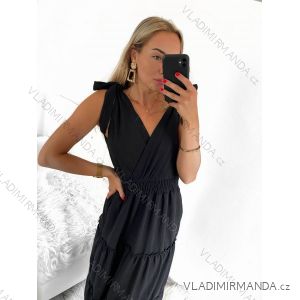 Šaty dlhé letné bez rukávu dámske (S/M ONE SIZE) TALIANSKA MÓDA IMPMD235639