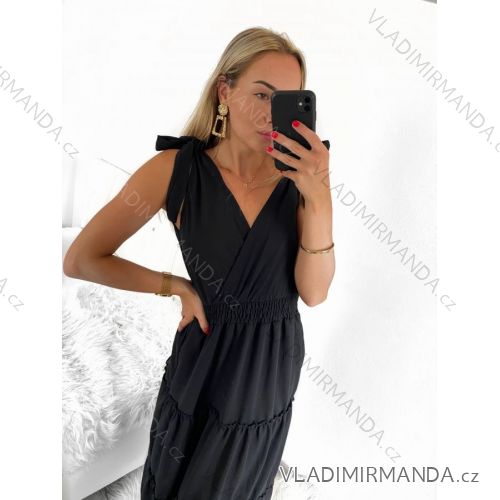 Šaty dlhé letné bez rukávu dámske (S/M ONE SIZE) TALIANSKA MÓDA IMPMD235639