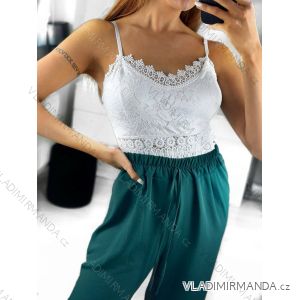 Croptop krajkový na ramienka dámsky (S/M ONE SIZE) TALIANSKA MóDA IM3232611