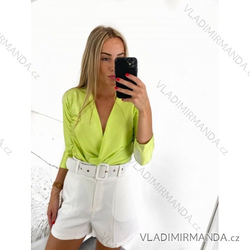 Body dlouhý rukáv dámská (S/M ONE SIZE) ITALSKÁ MÓDA IMWMY23873/DU S/M limetková