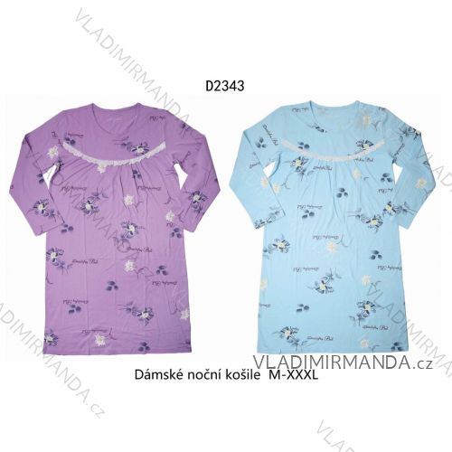 Nočná košeľa dlhý rukáv dámske (M-3XL) WOLF D23243