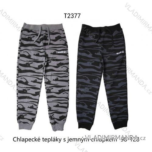 Tepláky s jemným chlpom detské chlapčenské (98-128) WOLF T2377