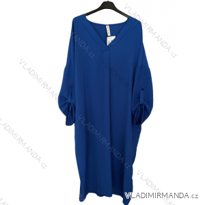 Šaty maxi oversize dlhý rukáv dámske nadrozmer (2XL/3XL/4XL ONE SIZE) TALIANSKA MÓDA IMM23OVER