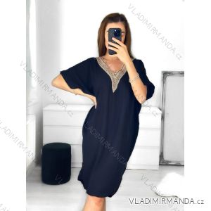 Šaty letné oversize krátky rukáv dámske (S/M ONE SIZE) TALIANSKA MÓDA IM3233348