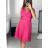 Šaty spoločenské elegantné letné bez rukávov dámske (S/M ONE SIZE) TALIANSKA MÓDA IMPSH2235841/DU S/M staroružová