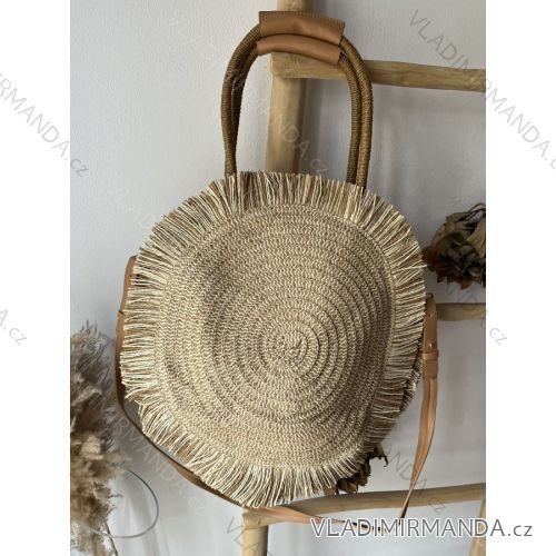 Kabelka boho letná dámska (31x31cm) Bruno Rossi PV523T-263/DR ONE SIZE béžová