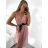 Šaty letné elegantné icecool bez rukávov dámske (S/M ONE SIZE) TALIANSKA MÓDA IMM24M4443