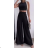 Súprava letné nohavice dlhé a croptop bez rukávu dámsky (S/M ONE SIZE) TALIANSKA MÓDA IMPGM233867/3868