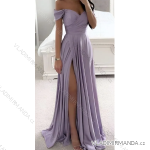 Šaty dlhé elegantný carmen na ramienka dámske (S/M ONE SIZE) TALIANSKA MÓDA IMPBB23B23721