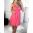 Šaty letné šifónové na ramienka dámske (S/M ONE SIZE) TALIANSKA MÓDA IMWY23148/DU S/M béžová
