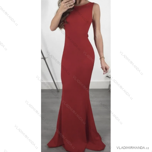 Šaty dlhé letné elegantné bez rukávov dámske (S/M ONE SIZE) TALIANSKA MÓDA IMPLS239618-LS2