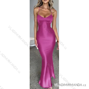 Šaty dlhé elegantné na ramienka dámske (S/M ONE SIZE) TALIANSKA MÓDA IMPLS2329407