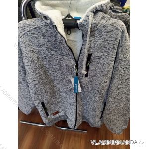 Mikina zateplená baránkom na zips s kapucňou pánska nadrozmer (3XL-7XL) BENHAO BEN23BH23-17-656