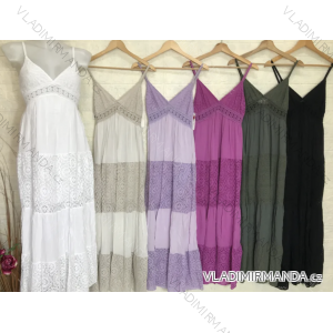 Šaty letné boho krajkové na ramienka dámske (S/M ONE SIZE) TALIANSKA MÓDA IMPGM2323709