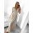 Šaty elegantné spoločenské dlhé na ramienka dámske (XS/S/M/L ONE SIZE) TALIANSKA MÓDA IM322045/DR