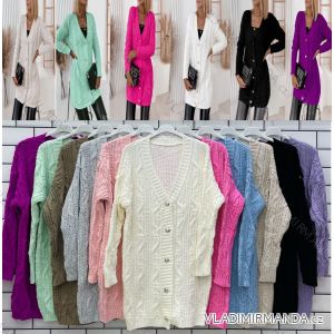 Cardigan pletený dlhý rukáv dámsky (S/M ONE SIZE) TALIANSKA MÓDA IMWPO232715