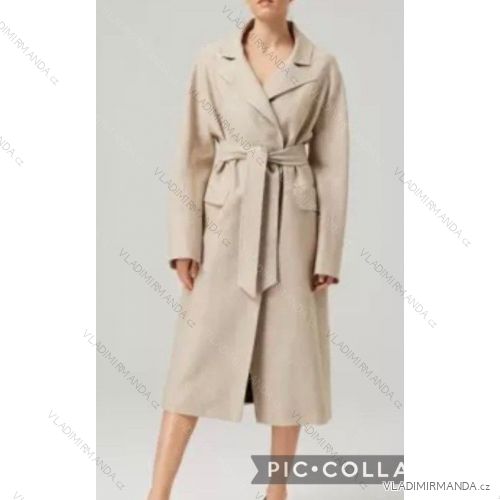Kabát flaušový dlhý rukáv dámsky (S/M ONE SIZE) TALIANSKA MÓDA IMWC232779