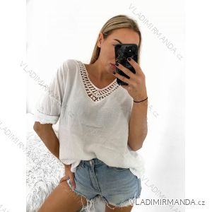 Tunika dlhý rukáv dámska nadrozmer (L/XL/2XL ONE SIZE) TALIANSKA MÓDA IM423MELANIE