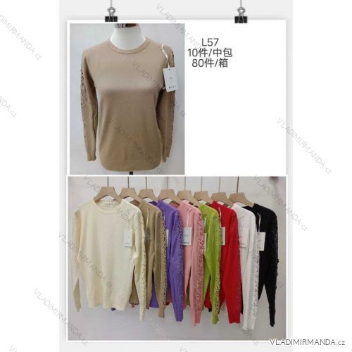 Sveter úpletový dlhý rukáv dámsky (S/M ONE SIZE) MB2123L57