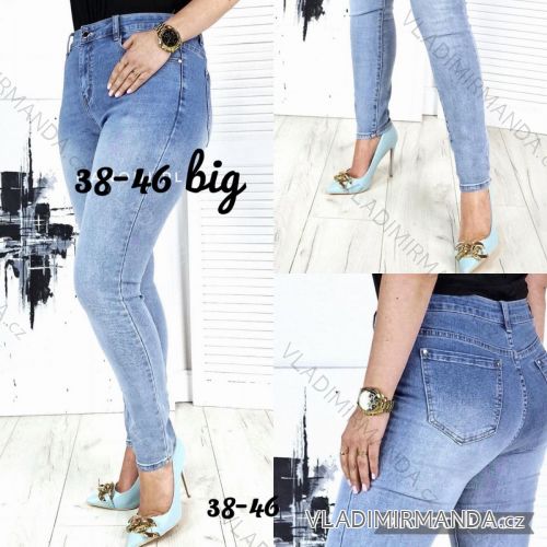 Rifle jeans dlhé dámske nadrozmer (38-46) JEANS JAW233704