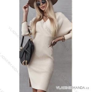 Šaty elegantný dlhý rukáv dámske (S/M ONE SIZE) TALIANSKA MÓDA IMWCC233576