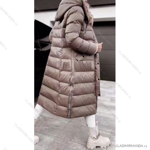 Kabát s kapucňou dlhý rukáv dámský (M-2XL) TURECKÁ MÓDA IMWK23961