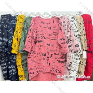 Šaty oversize dlouhý rukáv dámske nadrozmer (2XL/3XL/4XL ONE SIZE) TALIANSKA MÓDA IM423456