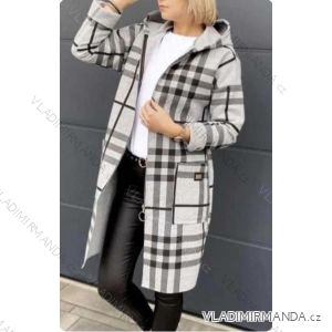 Cardigan kabát s kapucňou dlhý rukáv dámsky (S/M ONE SIZE) TALIANSKA MÓDA IMWD233453